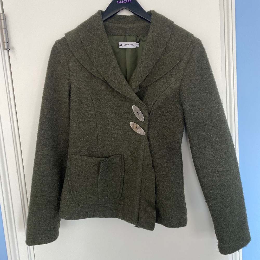 FINAL PRICE: French (Heteroclite) boiled wool jacket, sz38 (6)